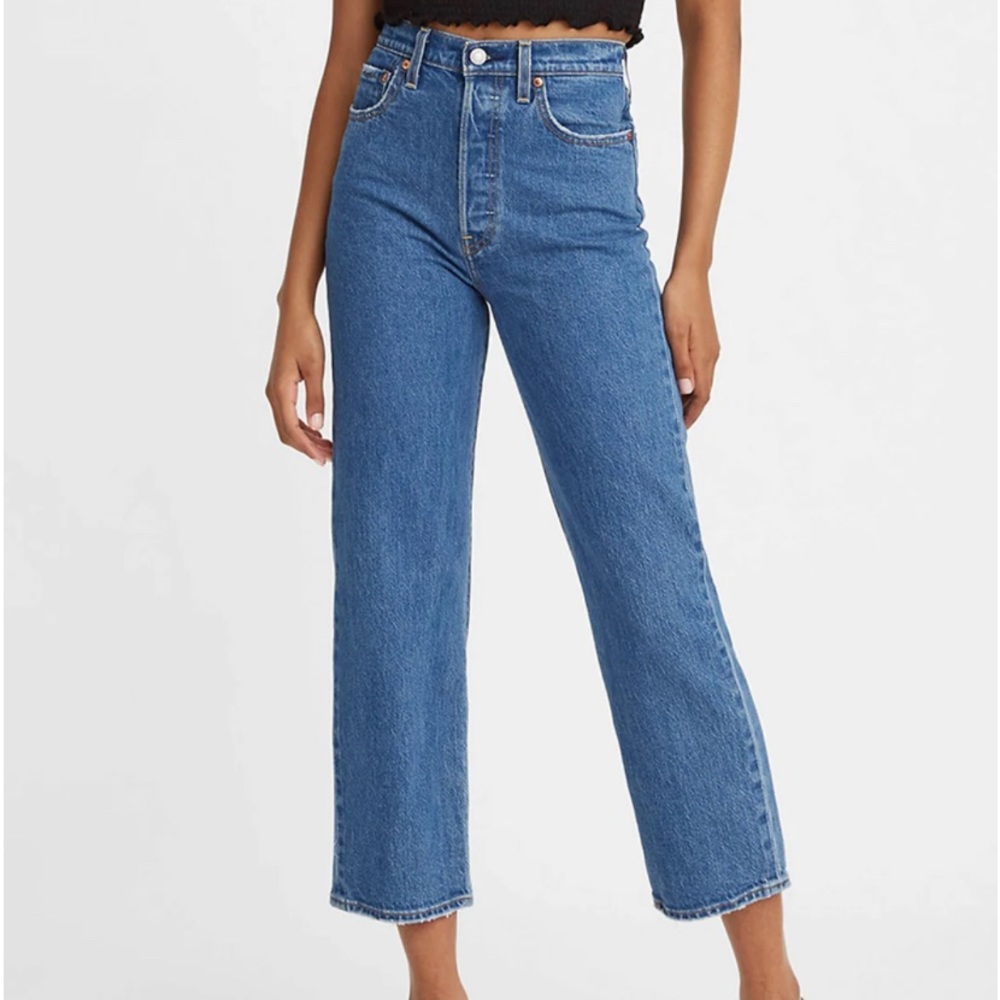 Levi’s ribcage straight ankle jeans